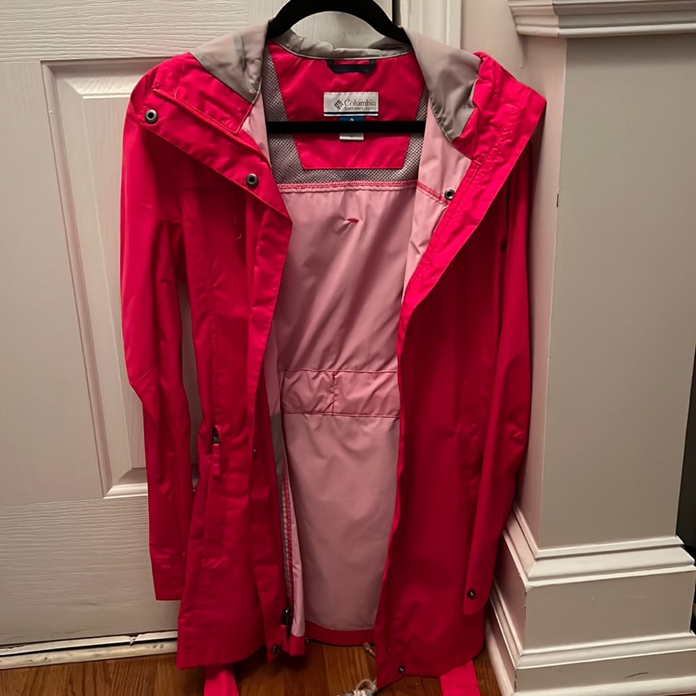 Pink Columbia rain jacket!